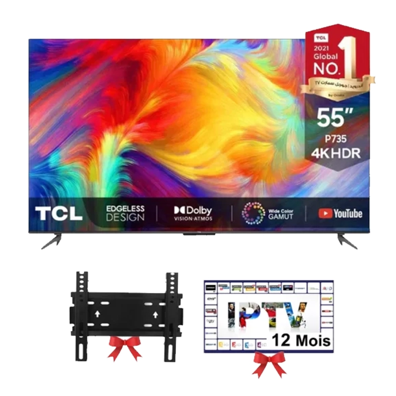 TELEVISEUR TCL 55″ P735 UHD 4K LED ANDROID SMART